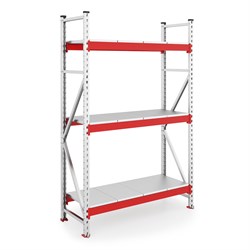 Усиленный металлический оцинкованный стеллаж с металлическими полками МОДУЛЬ 3000*900*800 ( 5 полок ) - фото 12500