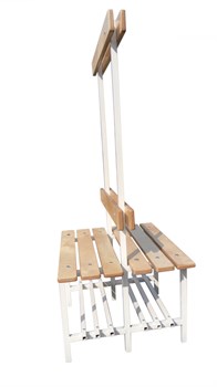 Скамья для раздевалок двухсторонняя с вешалкой, 800х600x1500(460) ФСИ 9486 - фото 15597