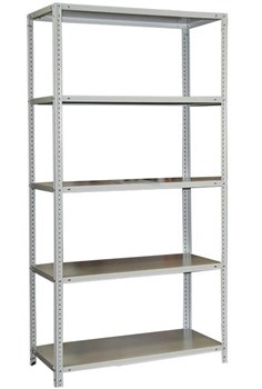 Стеллаж для кладовки 2500*1200*600 (5 полок) с цельной стойкой металлический сборный - фото 16281