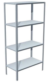 Стеллаж для офиса 1800*1200*500 (4 полки) с цельной стойкой металлический сборный - фото 16460