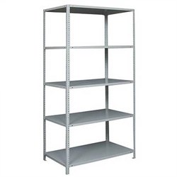 Стеллаж для офиса 2200*1200*800 (5 полок) с цельной стойкой металлический сборный - фото 16492