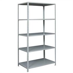 Стеллаж для офиса 2500*1200*300 (5 полок) с цельной стойкой металлический сборный - фото 16503