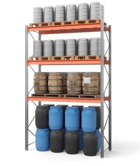 Стеллаж металлический паллетный 4500х2700х1100 мм 3 яруса - фото 19047